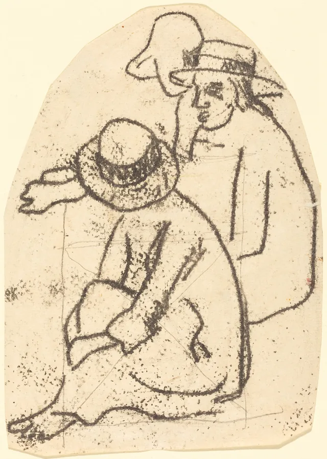 Three Tahitians (Study for "La soeur de charite"), Paul Gauguin