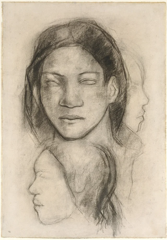 Tahitian Faces (Frontal View and Profiles), Paul Gauguin