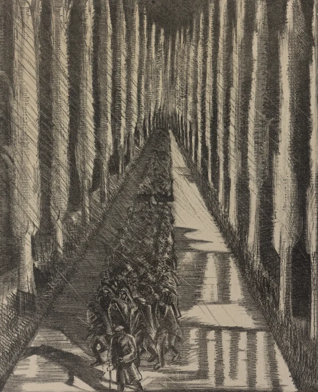Men Marching at Night, Paul Nash