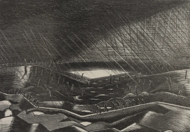 Rain: Lake Zillebeke, Paul Nash