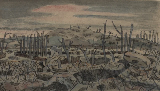 Le Champ de bataille près d'Ypres ; « The Bluff », Paul Nash