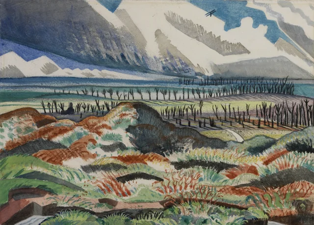 País devastado: antiguo campo de batalla, Vimy, cerca del bosque de La Folie, Paul Nash