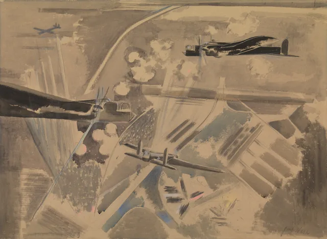 Target Area: Whitley Bombers Over Berlin, Paul Nash
