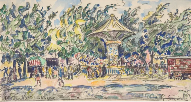 Fiesta de pueblo (la vogue), Paul Signac