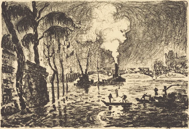 La Seine en crue, en 1910, Paul Signac