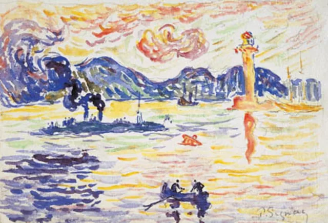 The Harbour of Saint-Tropez with the Destroyer Midi de la France