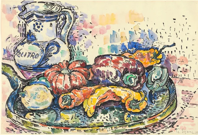 Naturaleza muerta con jarra, Paul Signac
