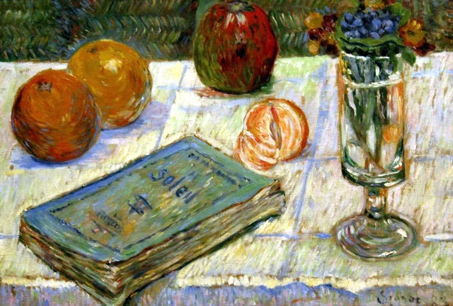 Naturaleza muerta con libro