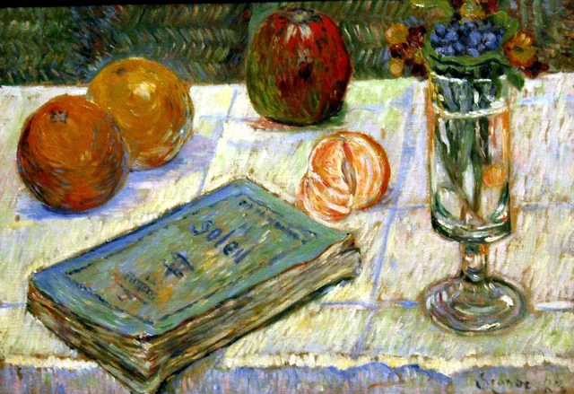 Still life with book, Paul Signac