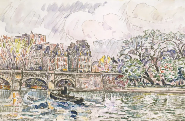 París: la plaza Dauphine, Paul Signac