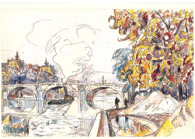 Paris : le Pont-Royal et la gare d'Orsay, Paul Signac