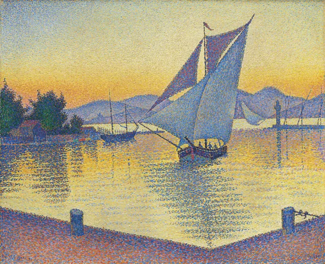 Saint-Tropez, le port au coucher du soleil, Opus 236, Paul Signac