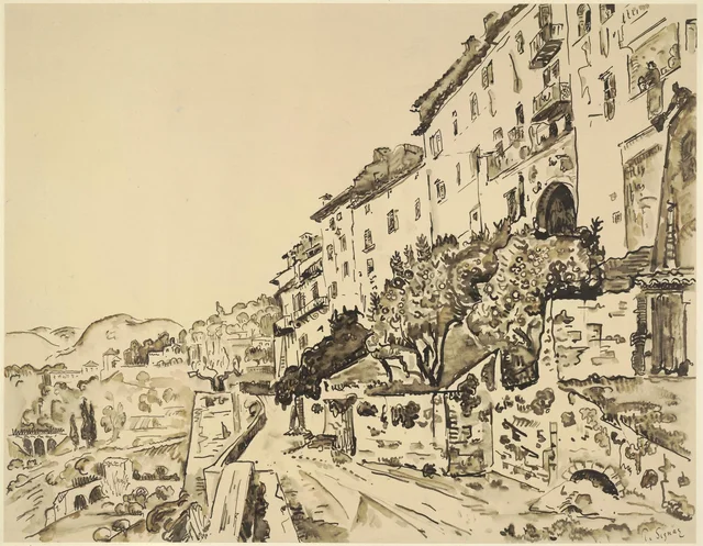 Vue d'une ville (Saint-Paul-de-Vence), Paul Signac