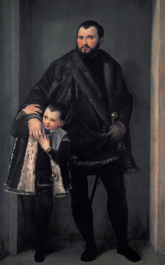 Retrato do conde Giuseppe da Porto com o filho Adriano