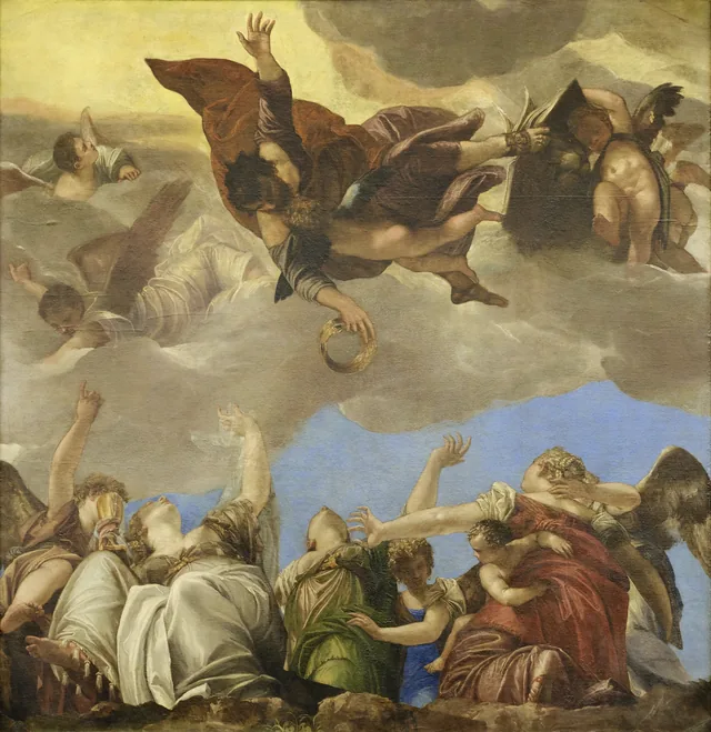 São Marcos coroando as Virtudes Teologais