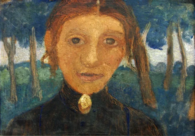 Self-Portrait with Landscape in Front of Trees, Paula Modersohn-Becker