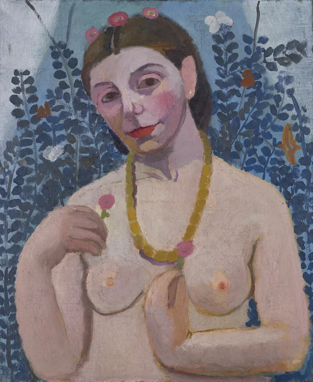 Autorretrato como meio nu com colar de âmbar II, Paula Modersohn-Becker