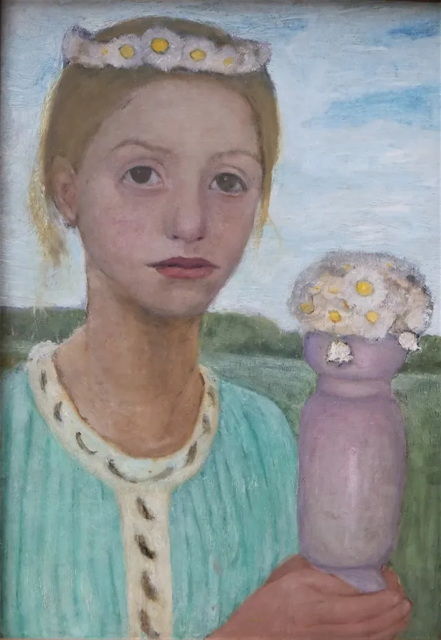 Girl with a Flower Wreath, Paula Modersohn-Becker