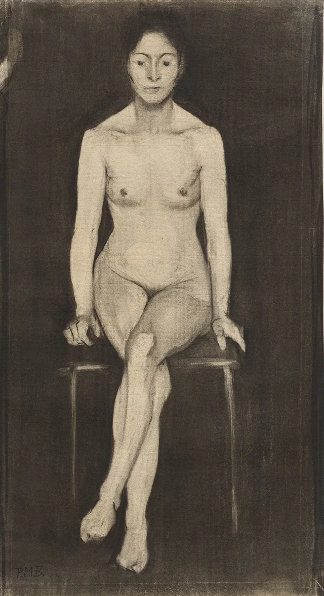 Desnudo femenino sentado (¿autorretrato?)