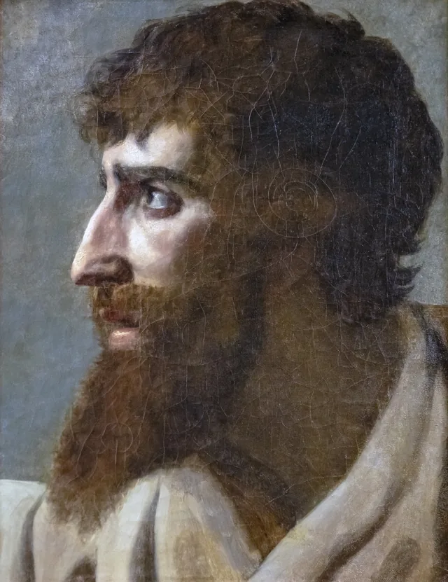 Étude de tête d'homme, Paulin Guérin