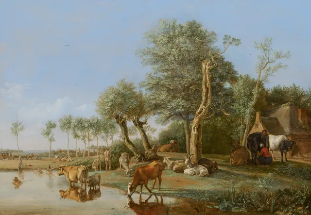 Vaches se reflétant dans l'eau, Paulus Potter