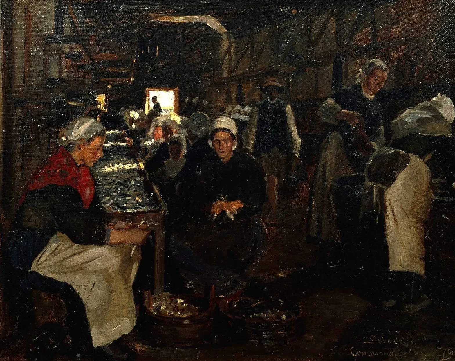 Une sardinerie à Concarneau, Bretagne, Peder Severin Krøyer