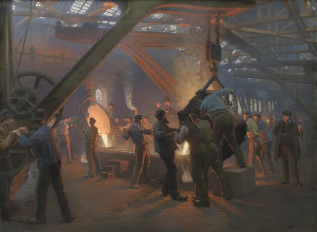 Na fundição de Burmeister & Wain, Peder Severin Krøyer