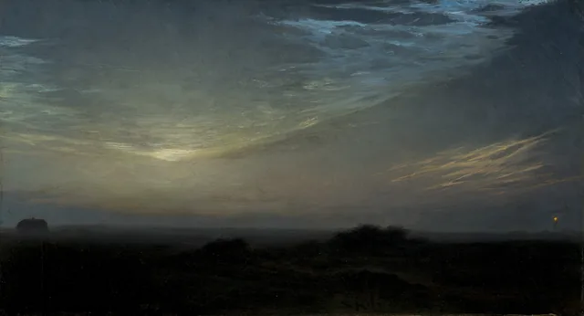 La lande au nord de Skagen. Minuit