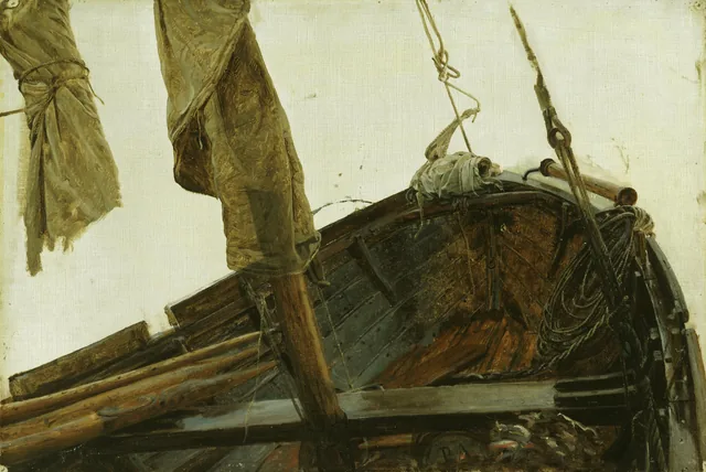 La proue d'une barque de pêche