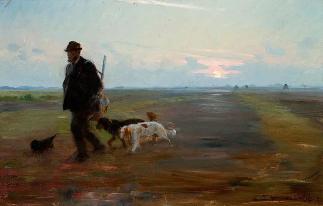 Michael Ancher rentrant de la chasse, Peder Severin Krøyer