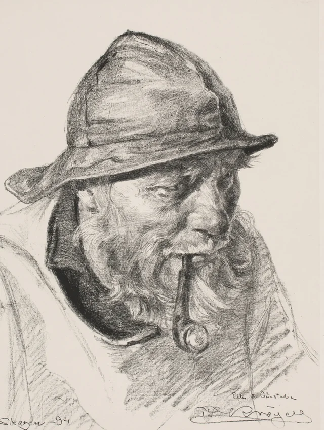 Cabeza de un pescador de Skagen