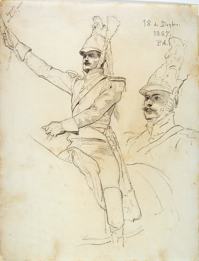 Capacetes - Estudo, Pedro Américo