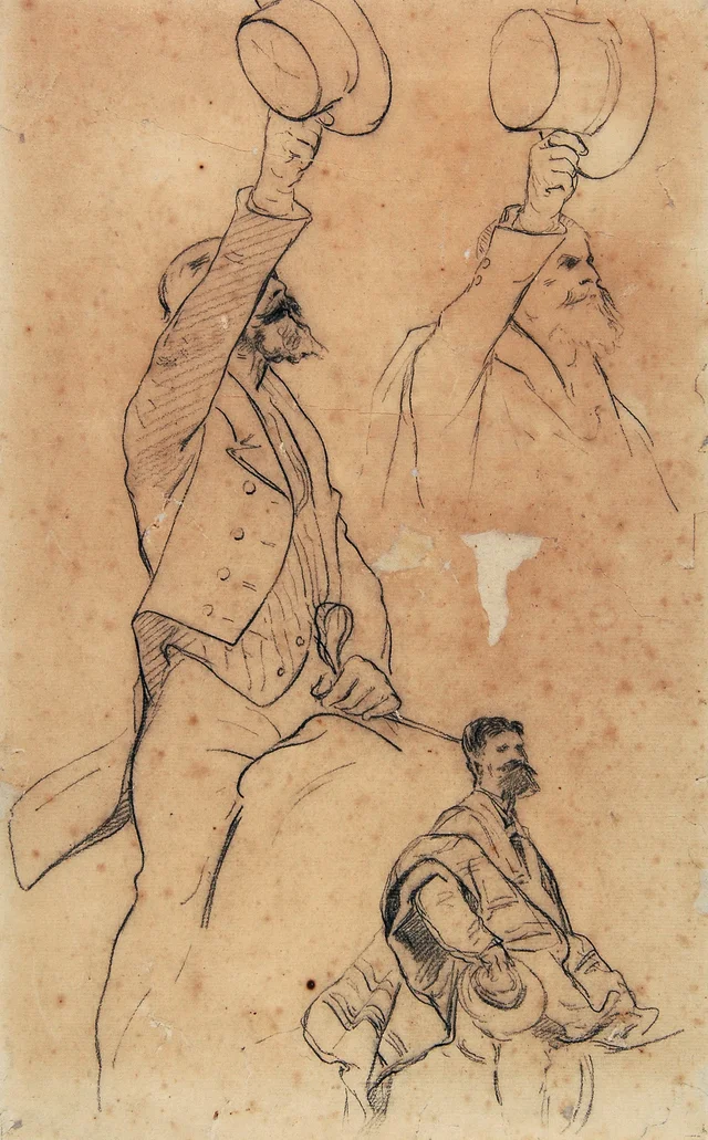 Man and Hats - Study, Pedro Américo