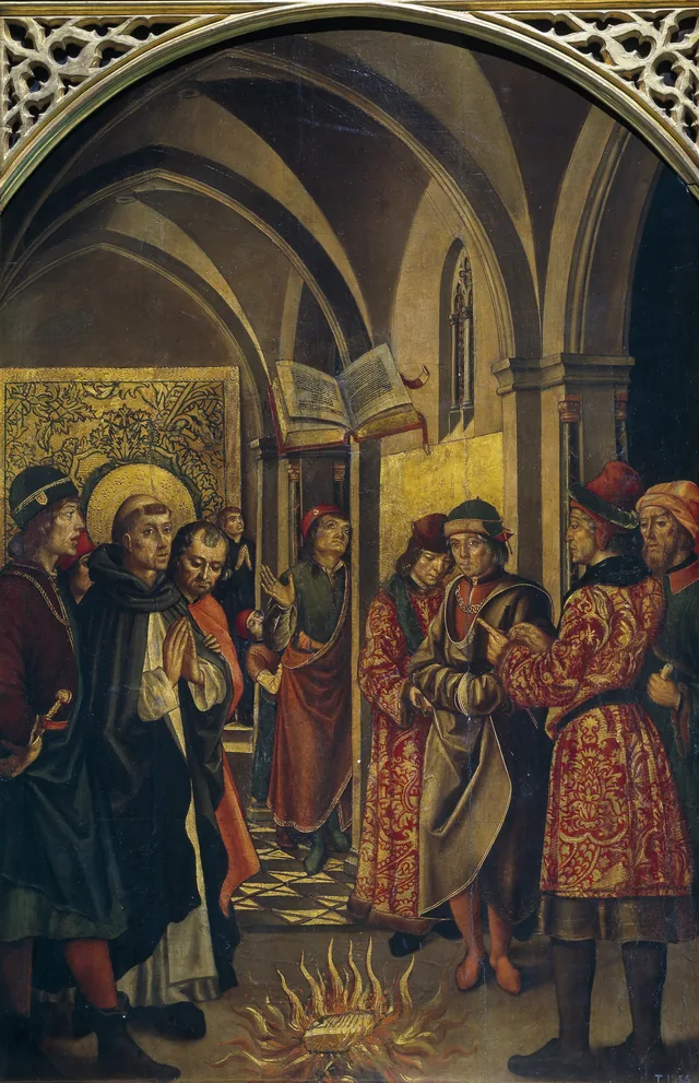 The Trial by Fire (Saint Dominic and the Albigensians), Pedro Berruguete
