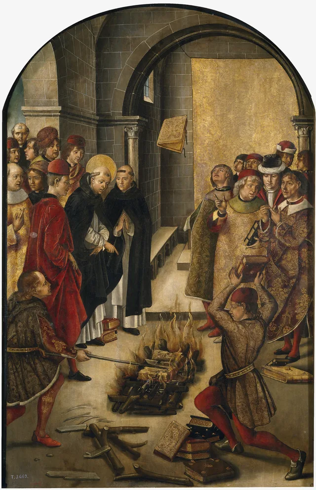 Saint Dominic and the Albigensians, Pedro Berruguete