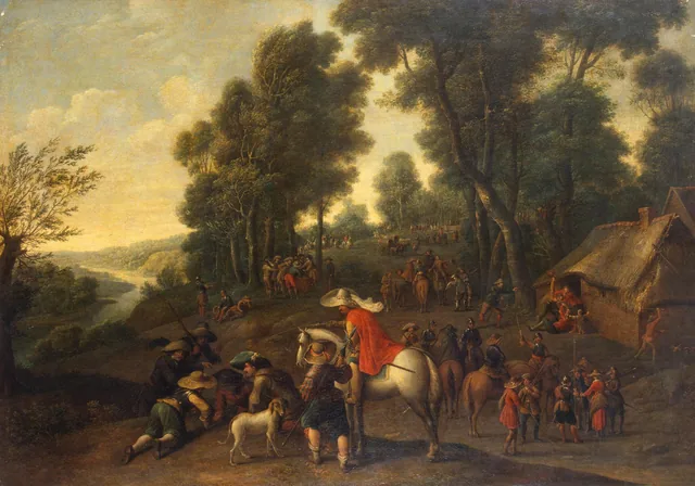 Halt of Horsemen in a Forest, Peeter Snayers