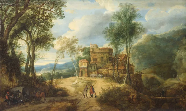 Mountain Landscape with a Castle, Peeter Snayers