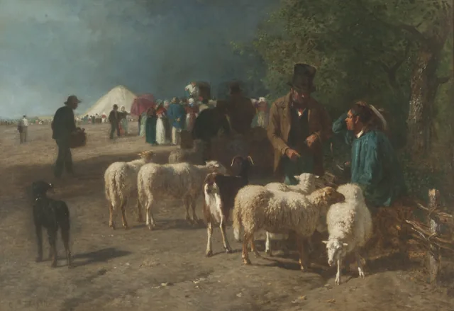 A Sheep Market in Normandy