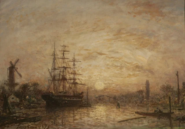 Sunset in Holland, Johan Barthold Jongkind