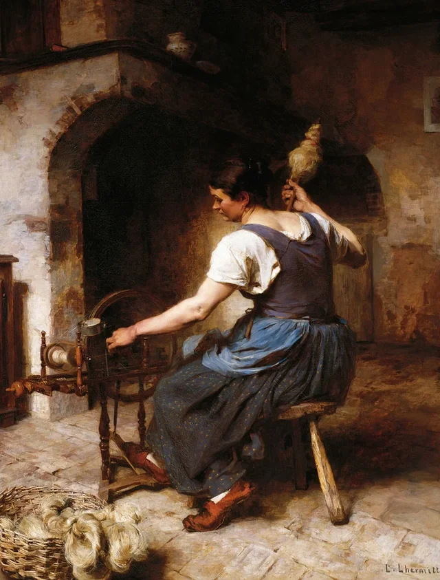 The Spinner, Léon Augustin Lhermitte