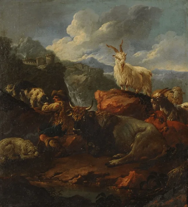 Shepherd and Animals in a Landscape