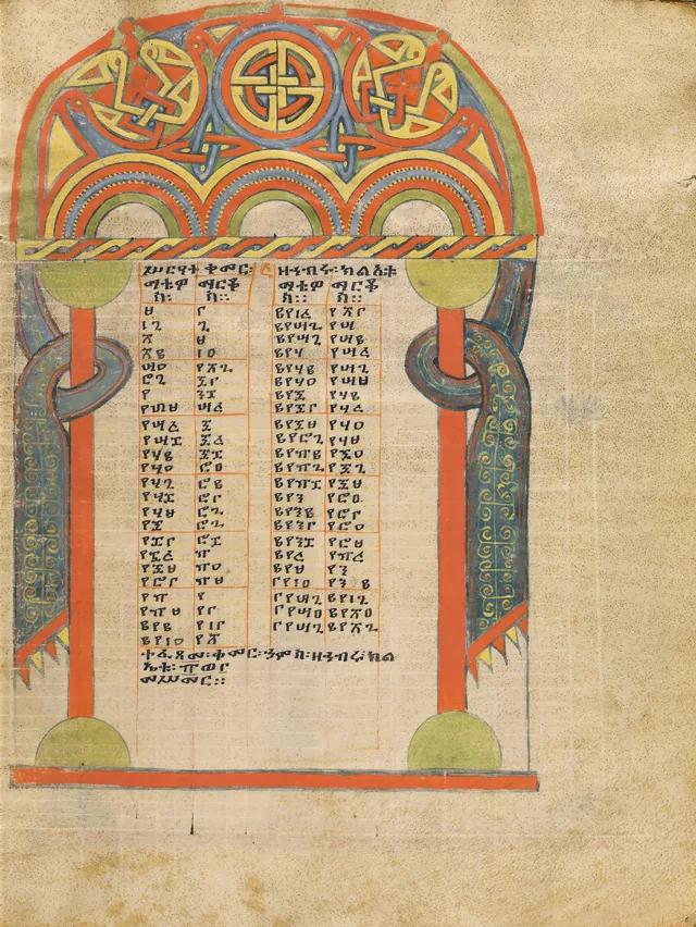 Canon Table Page (Ms. 102, fol. 22)