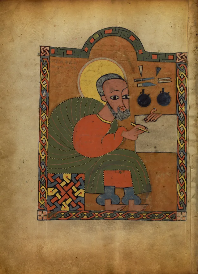 Saint Luc (ms 105, f. 116v)