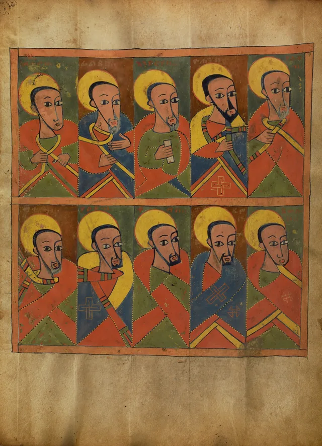 Les apôtres (ms 105, f. 7)