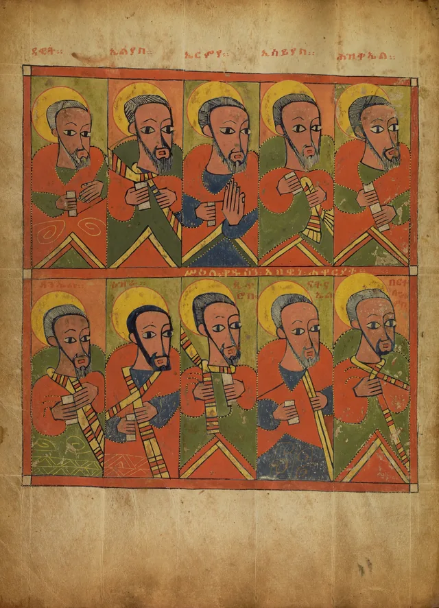 Les prophètes et les apôtres (ms 105, f. 6v)