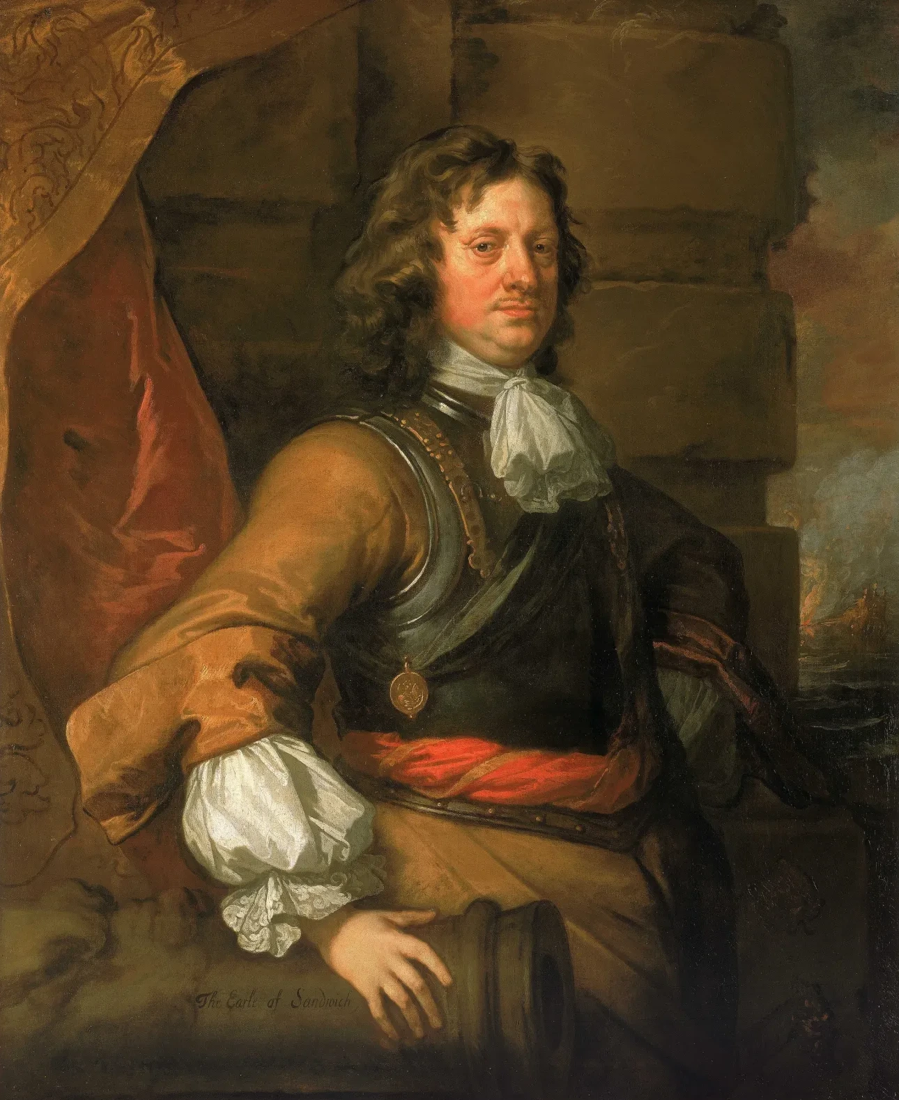 Flagmen of Lowestoft: Edward Montagu, 1625-72, 1st Earl of Sandwich, Peter Lely