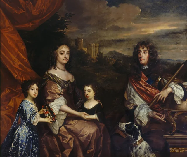 Jacques II, alors duc d'York, avec Anne Hyde et les princesses Marie et Anne, Peter Lely