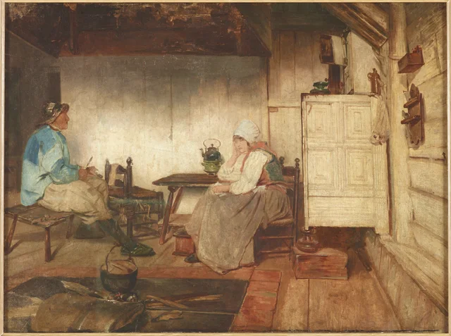 Interior de uma casa de pescador de Marken, Petrus van der Velden