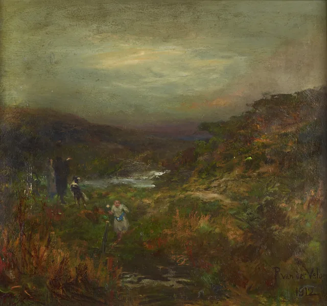 Paisagem com personagens, Petrus van der Velden
