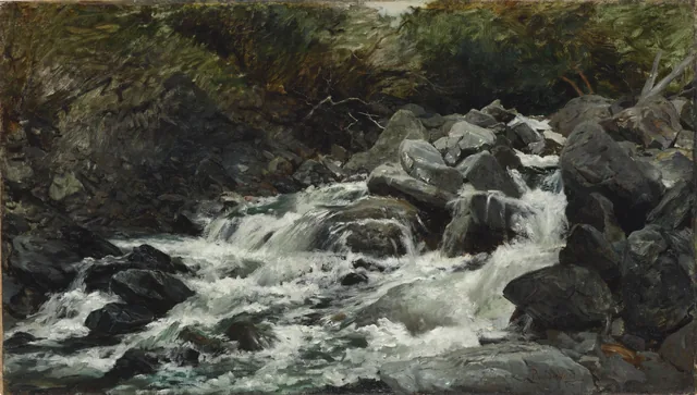 Torrente de montanha, garganta de Otira, Petrus van der Velden